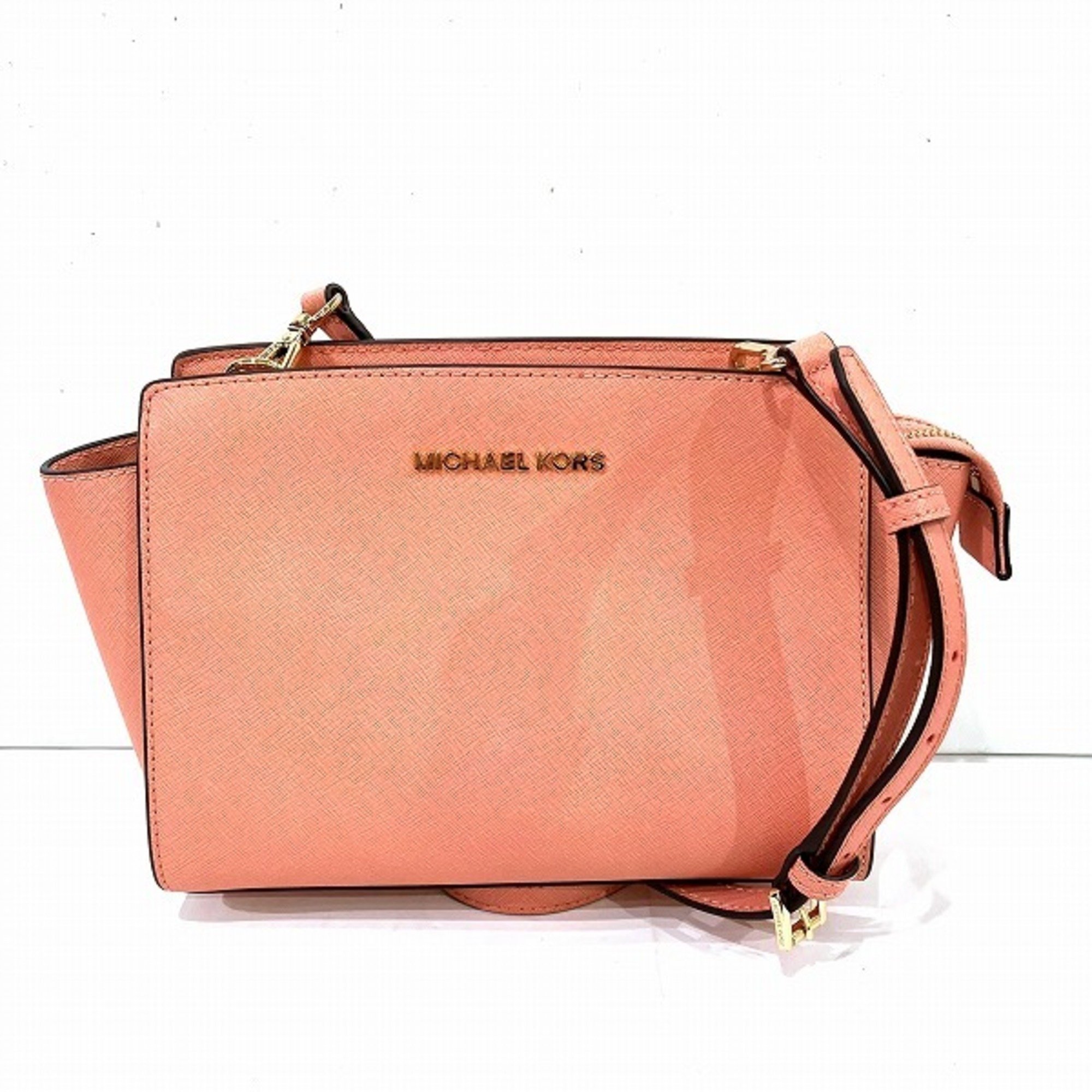 Michael Kors Leather Pink Bag Shoulder Women's