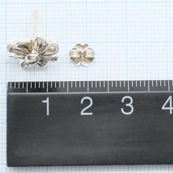 Tiffany Daisy Silver Earrings Total weight approx. 4.9g Similar