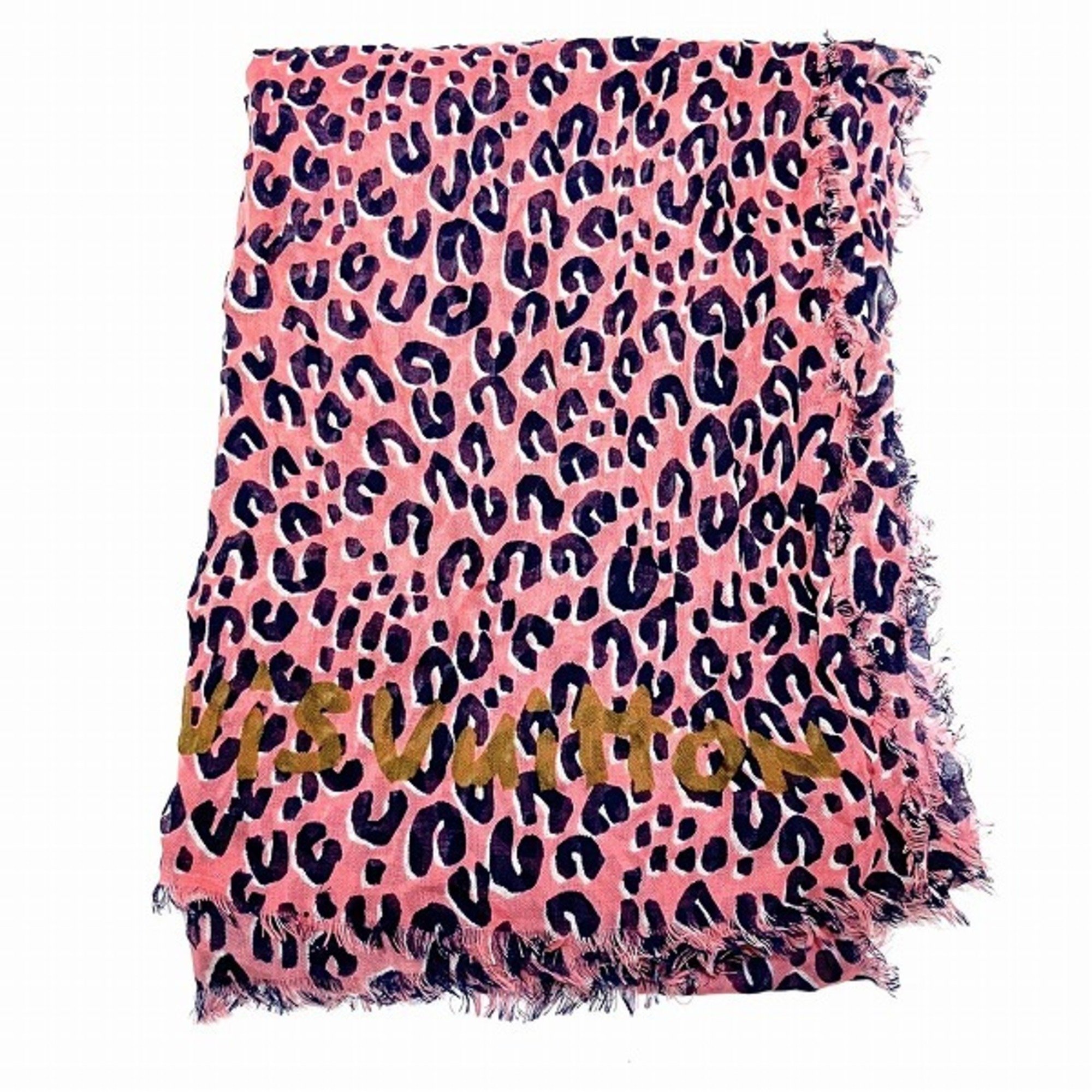 Louis Vuitton Etoile Leopard Gold Accessory Stole for Women