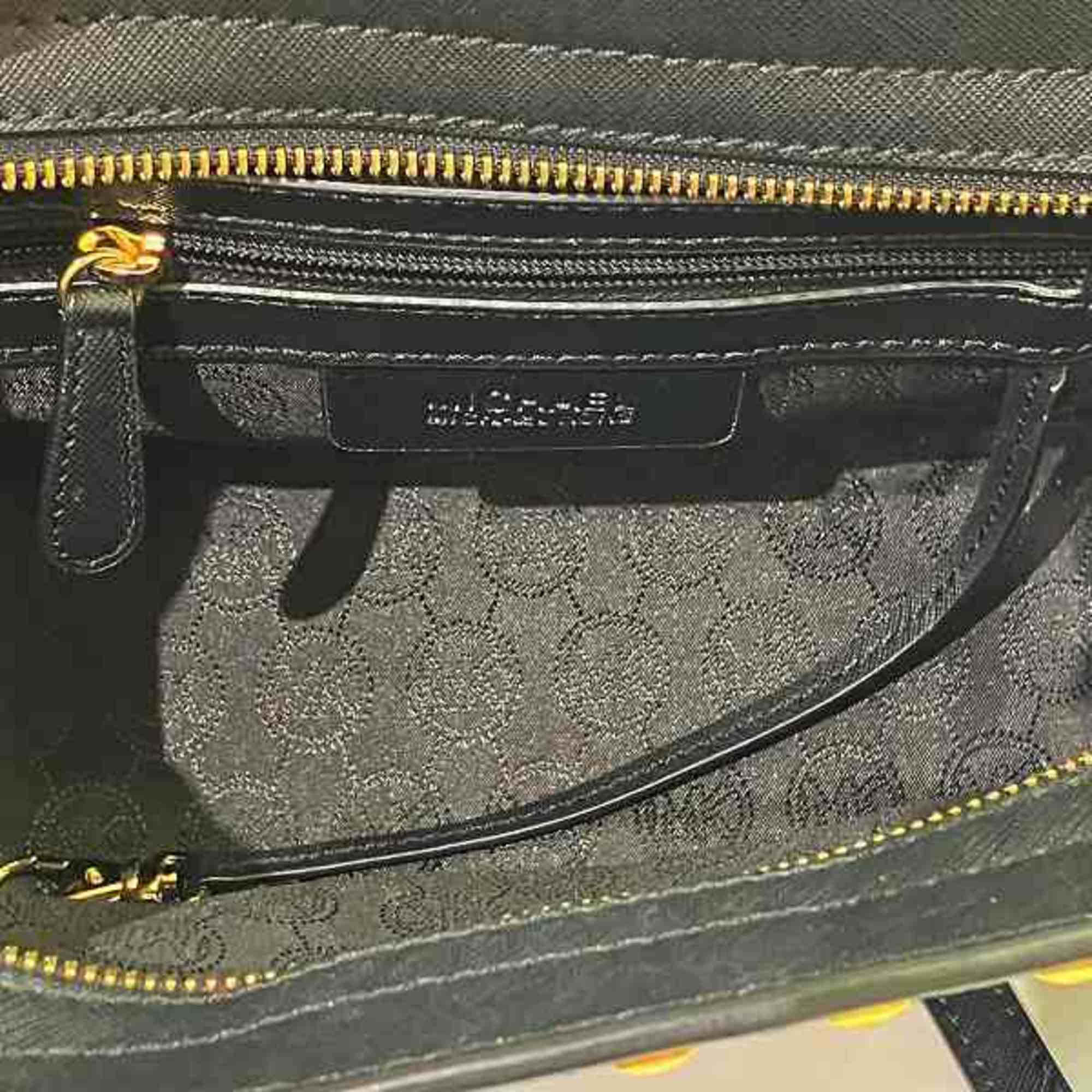 Michael Kors Black Leather Bag Shoulder Women's