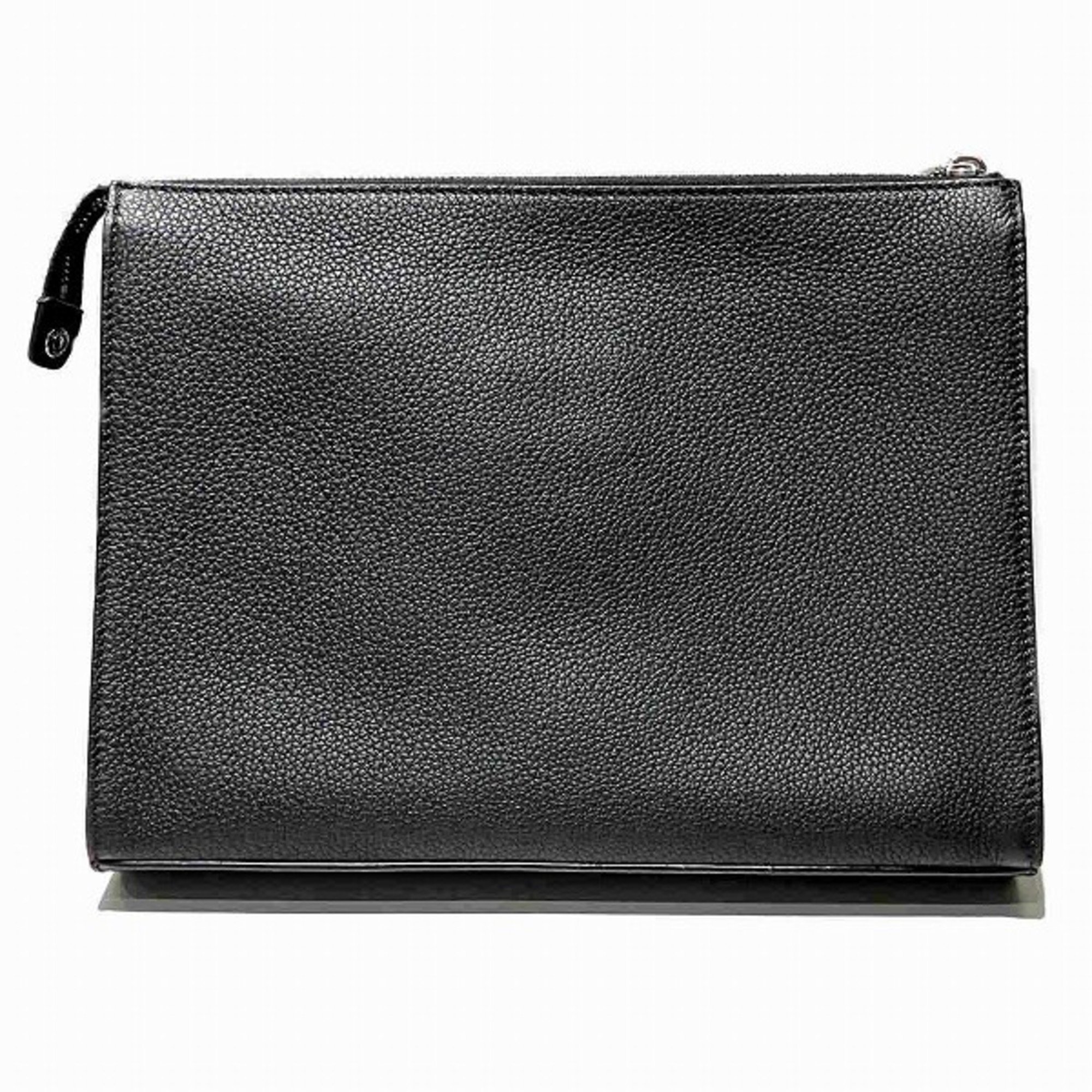 FENDI Leather Flat 7V91 Bag Clutch Second Men's Women's