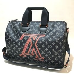 LOUIS VUITTON M43697 Monogram Ink Upside Down Speedy Bandouliere 40 Shoulder Bag Canvas Men's Black