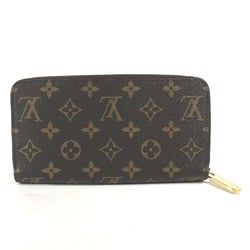 LOUIS VUITTON M42616 Monogram Zippy Wallet Round Long Canvas Women's Brown G-240625-45