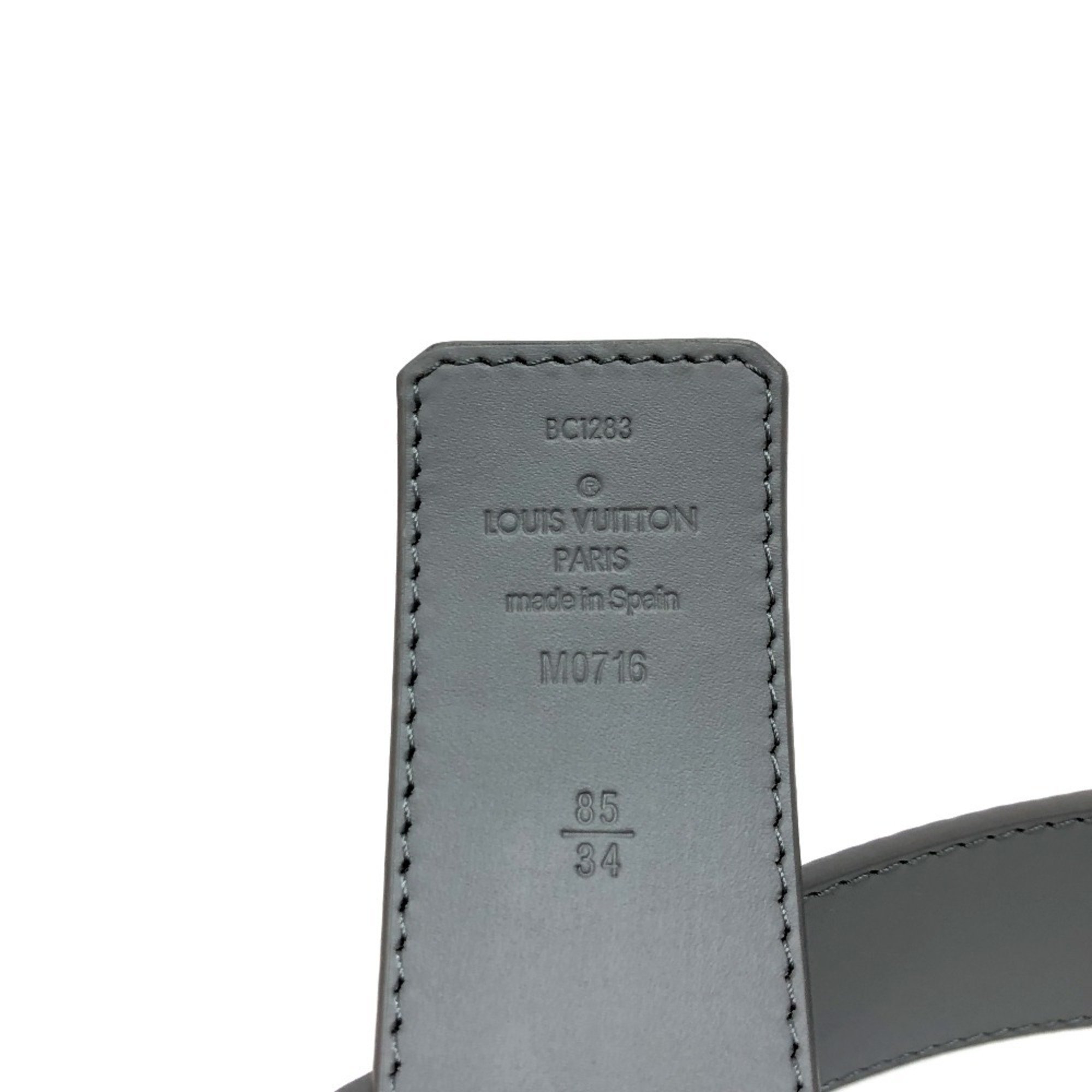 LOUIS VUITTON M0716 Belt - LV Shadow 40MM Reversible Leather Men's Grey