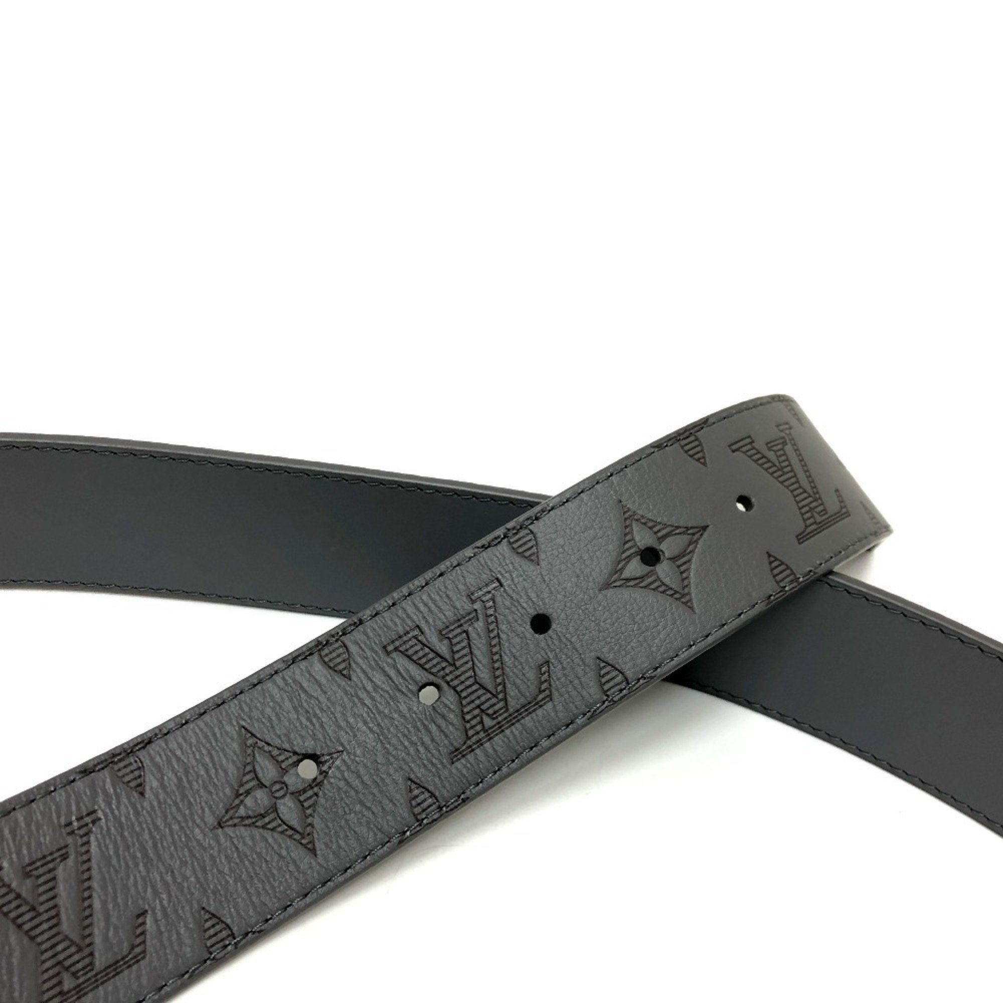 LOUIS VUITTON M0716 Belt - LV Shadow 40MM Reversible Leather Men's Grey