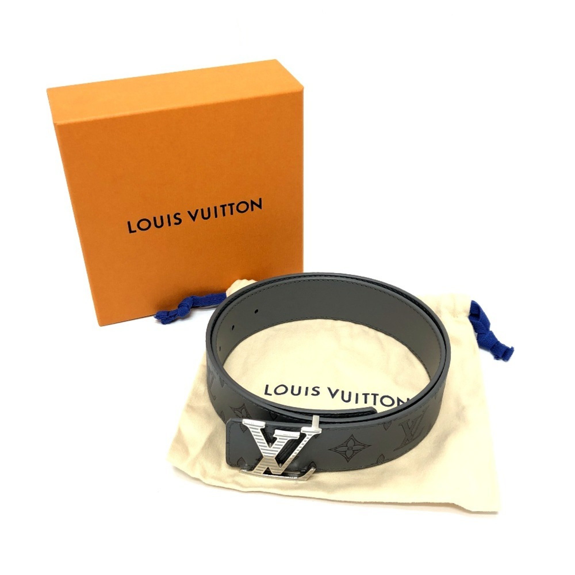 LOUIS VUITTON M0716 Belt - LV Shadow 40MM Reversible Leather Men's Grey