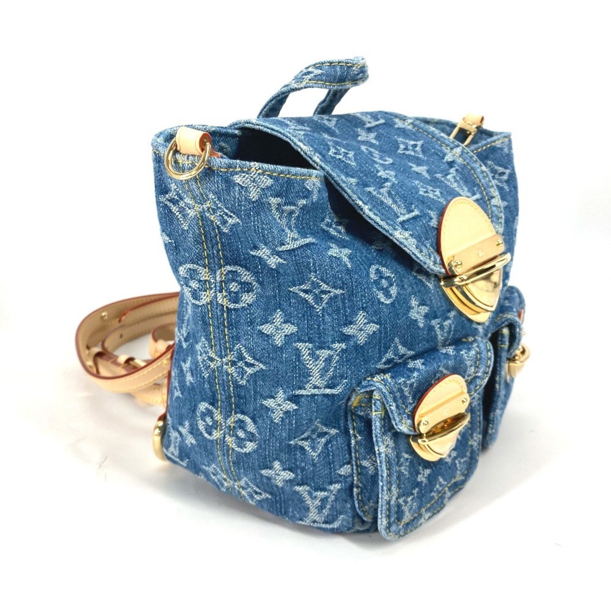 LOUIS VUITTON M46836 New LV Remix Venice Backpack Monogram Denim Women's Blue