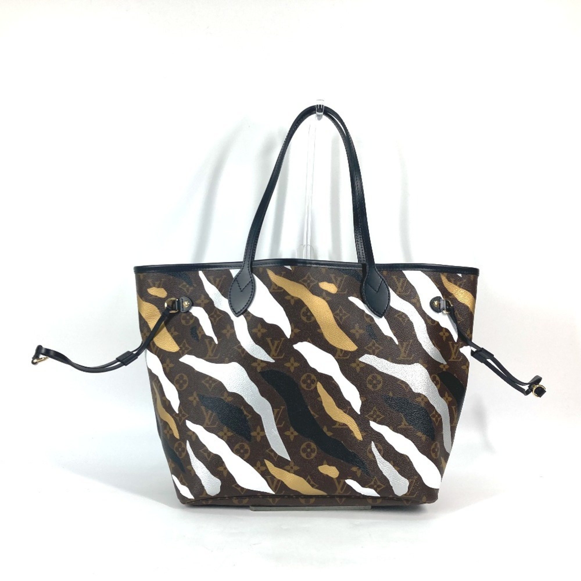 LOUIS VUITTON M45201 Monogram Camouflage Neverfull MM Shoulder Bag Tote Canvas Women's Brown