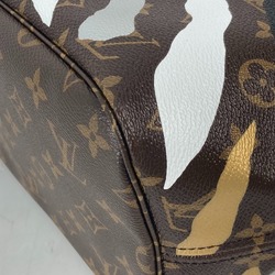 LOUIS VUITTON M45201 Monogram Camouflage Neverfull MM Shoulder Bag Tote Canvas Women's Brown