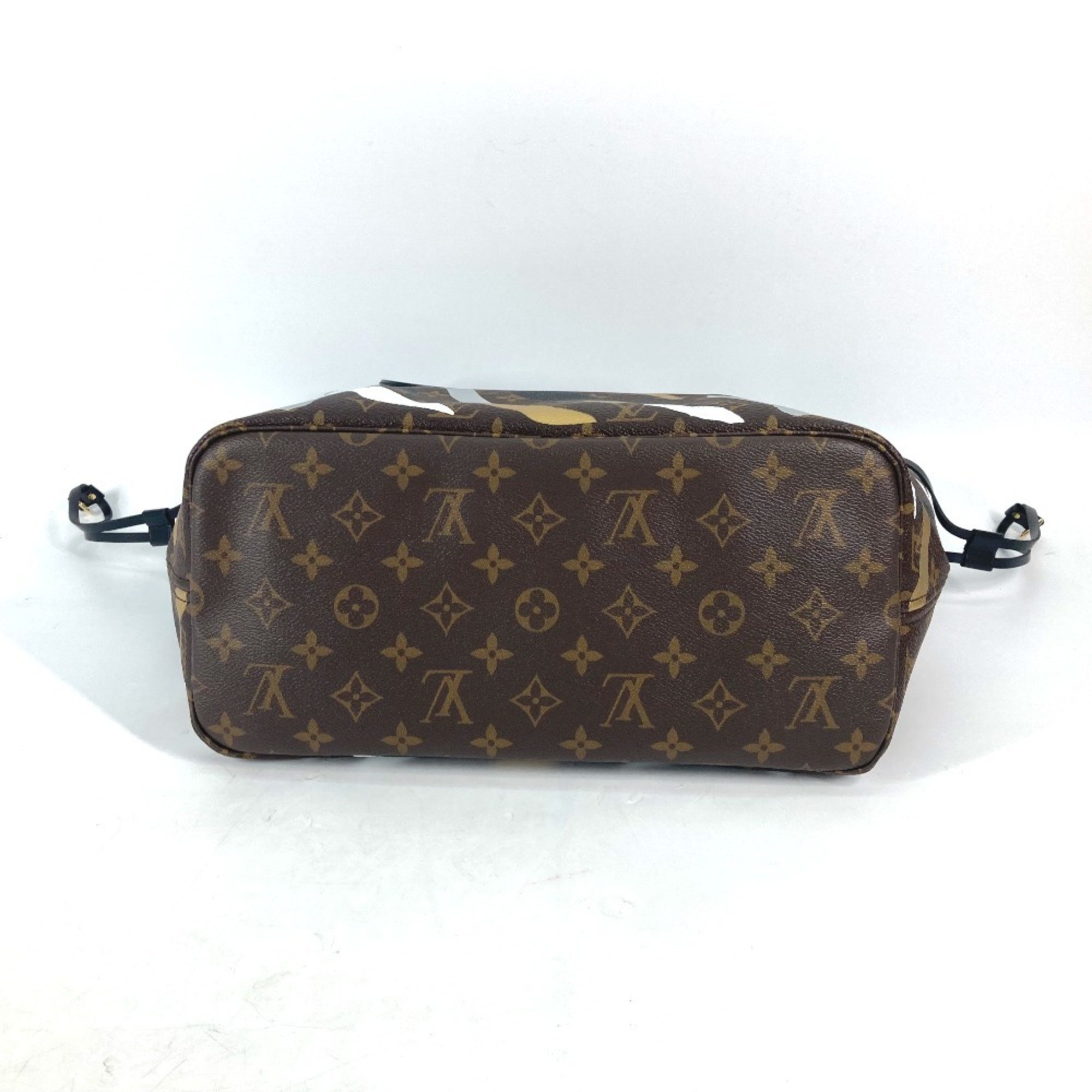 LOUIS VUITTON M45201 Monogram Camouflage Neverfull MM Shoulder Bag Tote Canvas Women's Brown