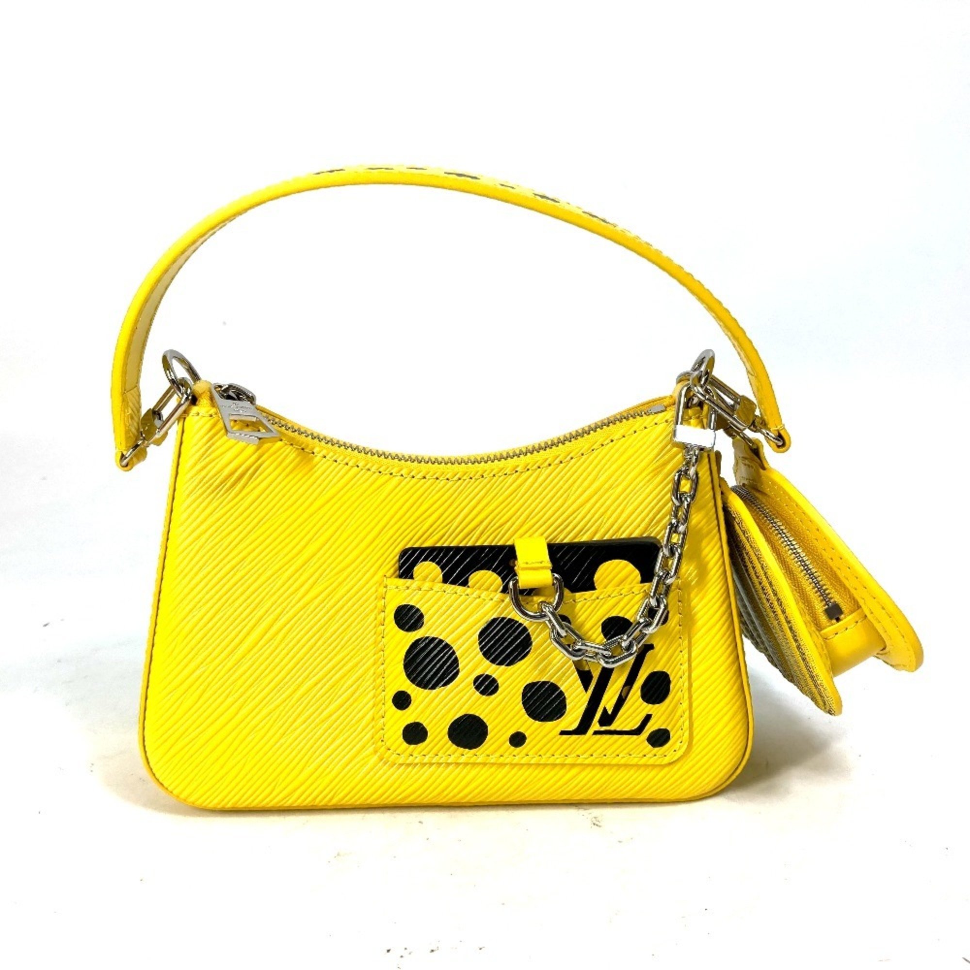 LOUIS VUITTON M21702 Yayoi Kusama collaboration LVxYK Malellini shoulder bag handbag Epi leather ladies jaune yellow