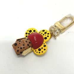 LOUIS VUITTON M01146 Yayoi Kusama collaboration LV x YK keychain Vivienne infinity dot bag charm wood ladies yellow