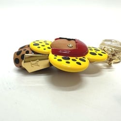 LOUIS VUITTON M01146 Yayoi Kusama collaboration LV x YK keychain Vivienne infinity dot bag charm wood ladies yellow