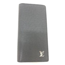 LOUIS VUITTON M30285 Taiga Portefeuille Brazza Long Wallet Bi-fold Leather Men's Ardoise Black MO-240623-16