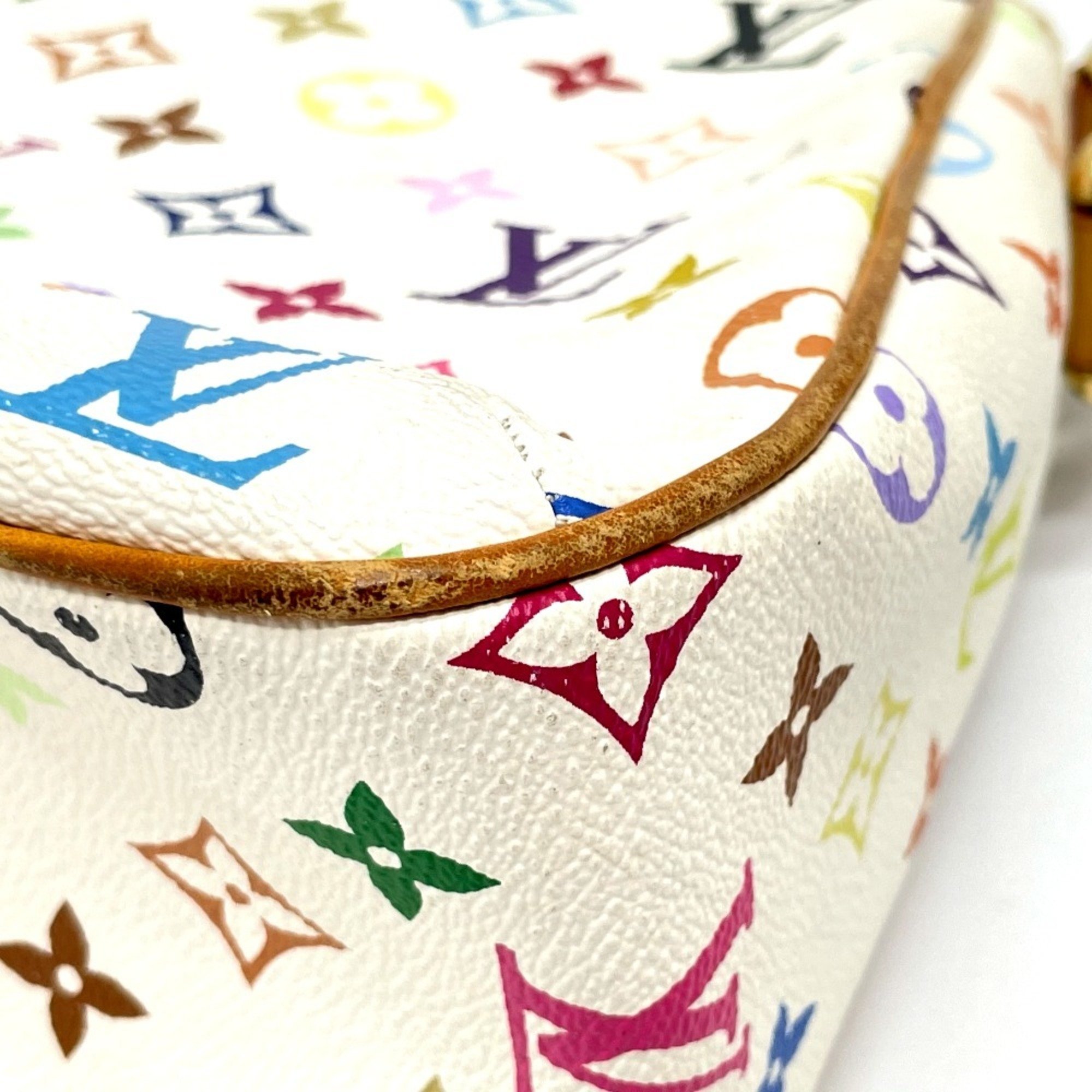 LOUIS VUITTON M40051 Monogram Multi Lodge GM Shoulder Bag Multicolor Canvas Women's Blanc