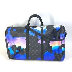 LOUIS VUITTON M46356 Room with a View Keepall Bandouliere 50 Bag Boston Monogram Eclipse Canvas Men's Black G-231025-120