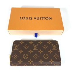 LOUIS VUITTON M42616 Monogram Zippy Wallet Round Long Canvas Women's Brown G-240225-141