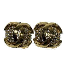 CHANEL Coco Mark Rhinestone Accessories Earrings for Women