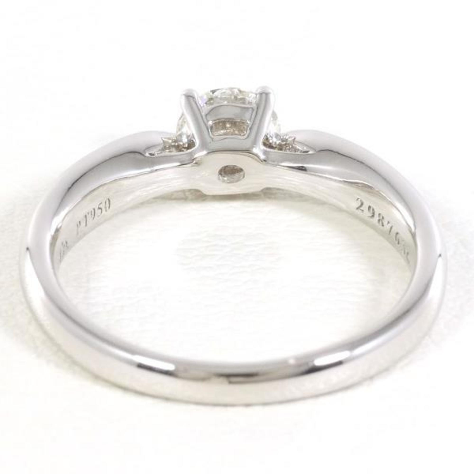 Tiffany Solitaire Harmony PT950 Ring Diamond 0.33 VVS2 Box Certificate Total weight approx. 3.4g Similar