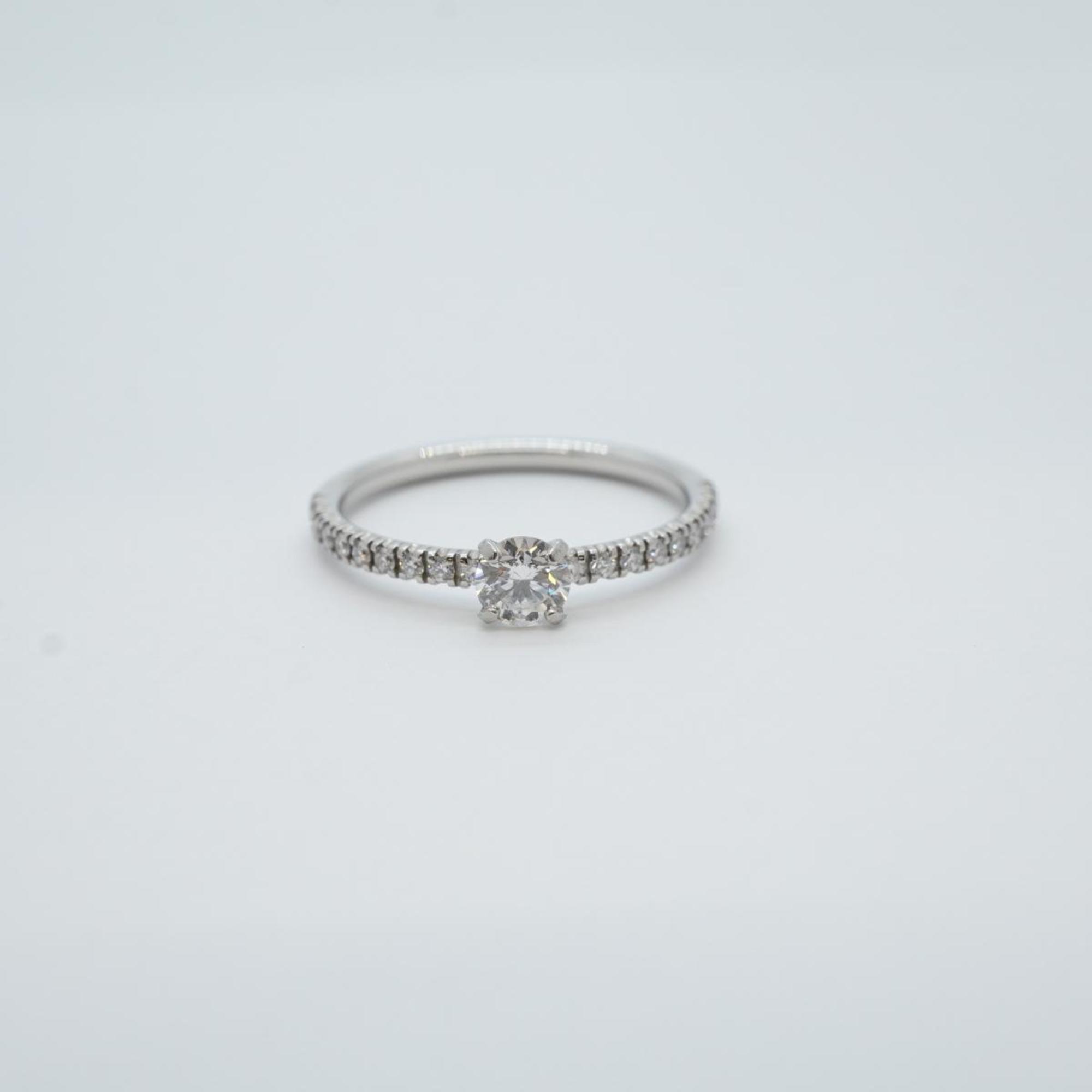 Cartier Ring Half Eternity Ethancel Diamond Pt950 Platinum Women's