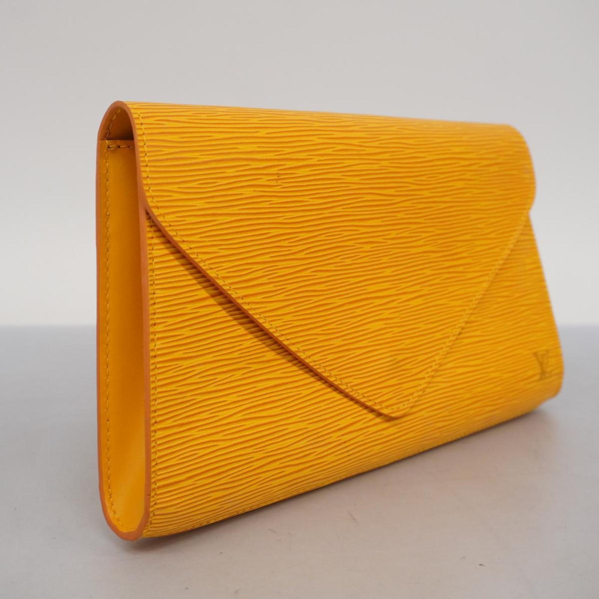 Louis Vuitton Clutch Bag Epi Art Deco M52639 Jaune Ladies