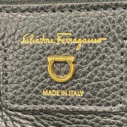 Salvatore Ferragamo Tote Bag Gancini Leather Black Women's