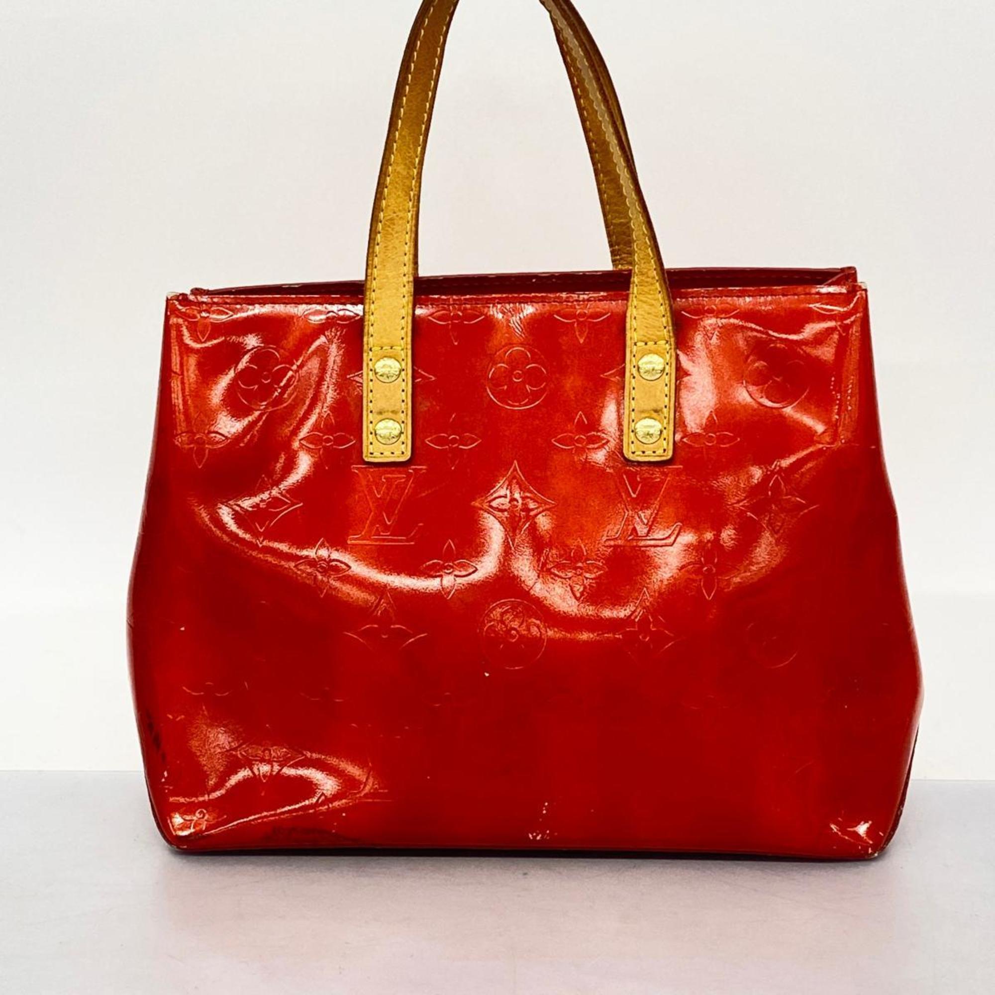 Louis Vuitton Handbag Vernis Reed PM M91088 Rouge Ladies