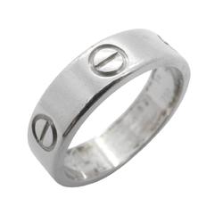 Cartier Ring Love K18WG White Gold Men's