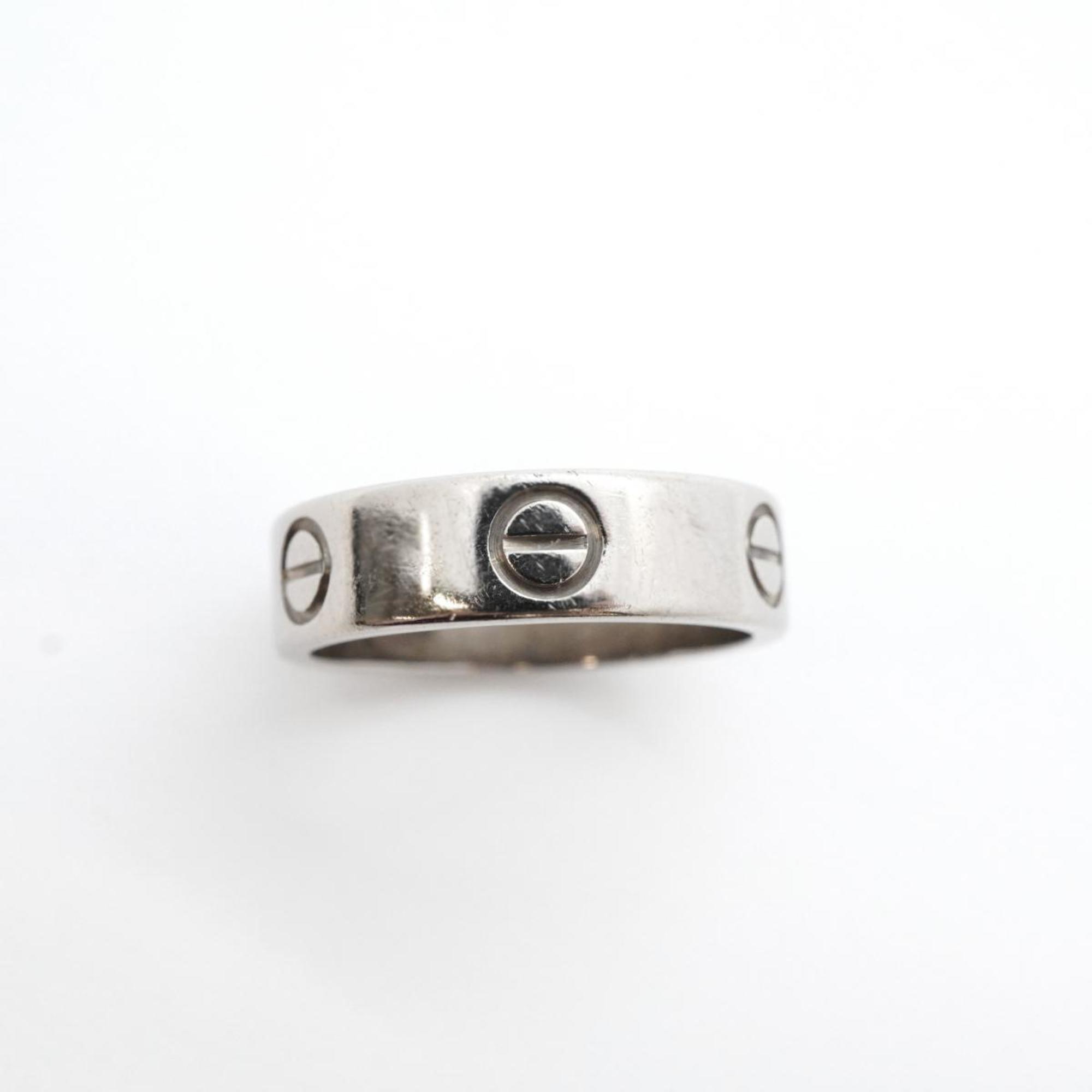 Cartier Ring Love K18WG White Gold Men's