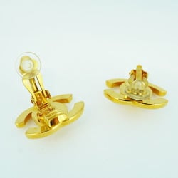 Chanel Earrings Turn Lock GP Plated Gold 97P Women's