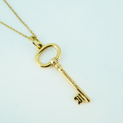 Tiffany Necklace Oval Key K18YG Yellow Gold Women's