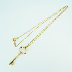 Tiffany Necklace Oval Key K18YG Yellow Gold Women's