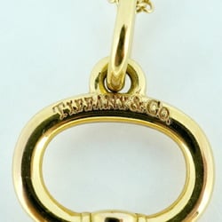 Tiffany Necklace Oval Key K18YG Yellow Gold Women's