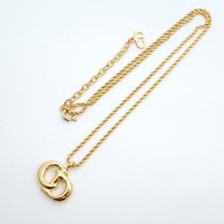 Christian Dior Necklace CD GP Plated Gold Women's