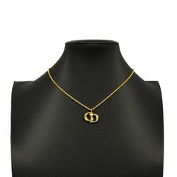 Christian Dior Necklace CD GP Plated Gold Women's