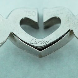 Cartier C Heart Diamond Ring K18WG White Gold Women's