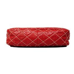 Chanel Shoulder Bag Matelasse 2.55 Chain Leather Red Women's