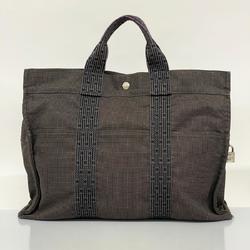 Hermes Tote Bag Air Line MM Canvas Grey Women's