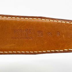 Hermes Belt Constance E Stamp Box Calf Barenia Black Fauve Men's