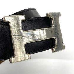 Hermes Belt Constance E Stamp Box Calf Barenia Black Fauve Men's