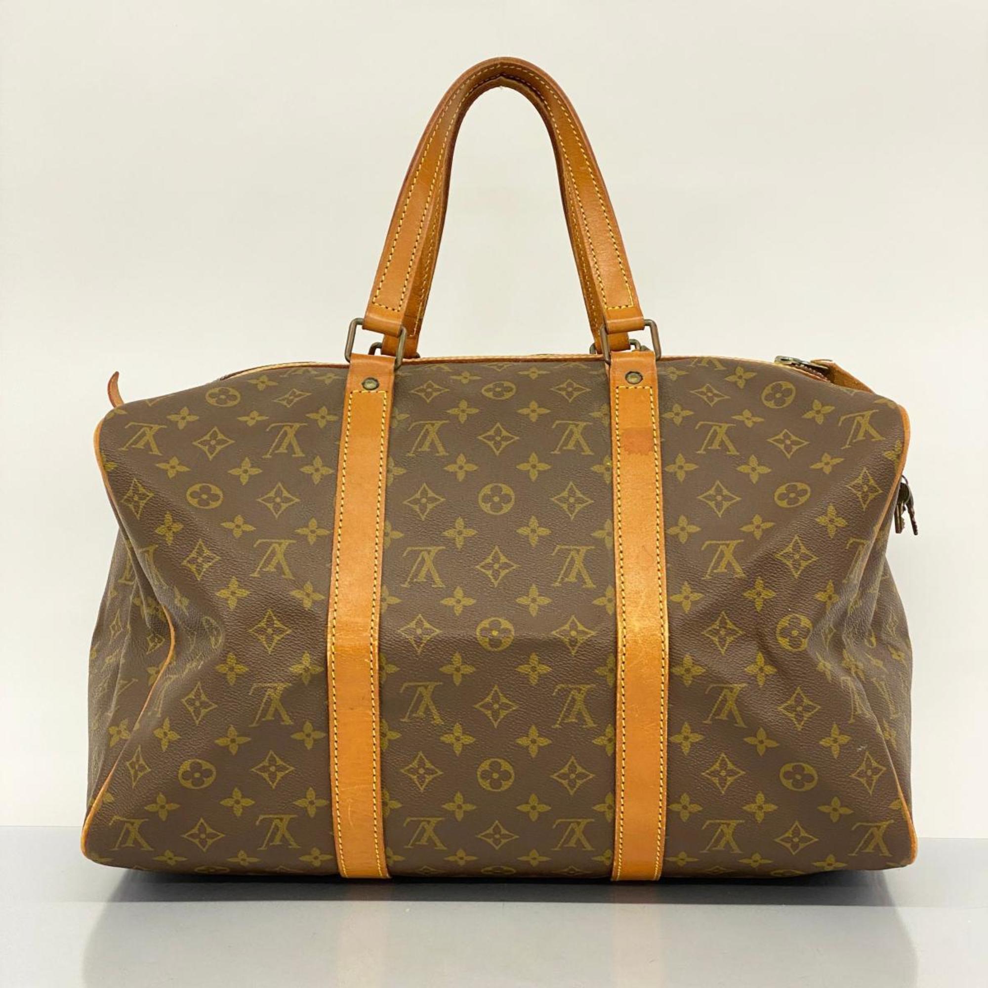 Louis Vuitton Boston Bag Monogram Sax Pool 45 M41624 Brown Men's Women's