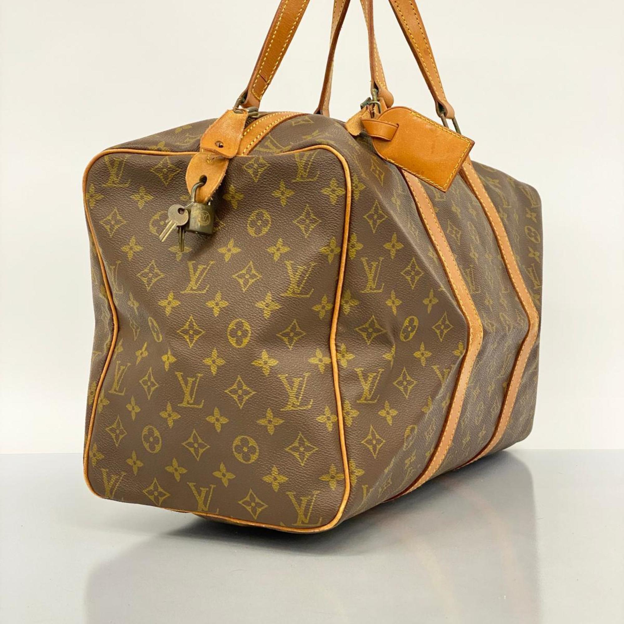 Louis Vuitton Boston Bag Monogram Sax Pool 45 M41624 Brown Men's Women's