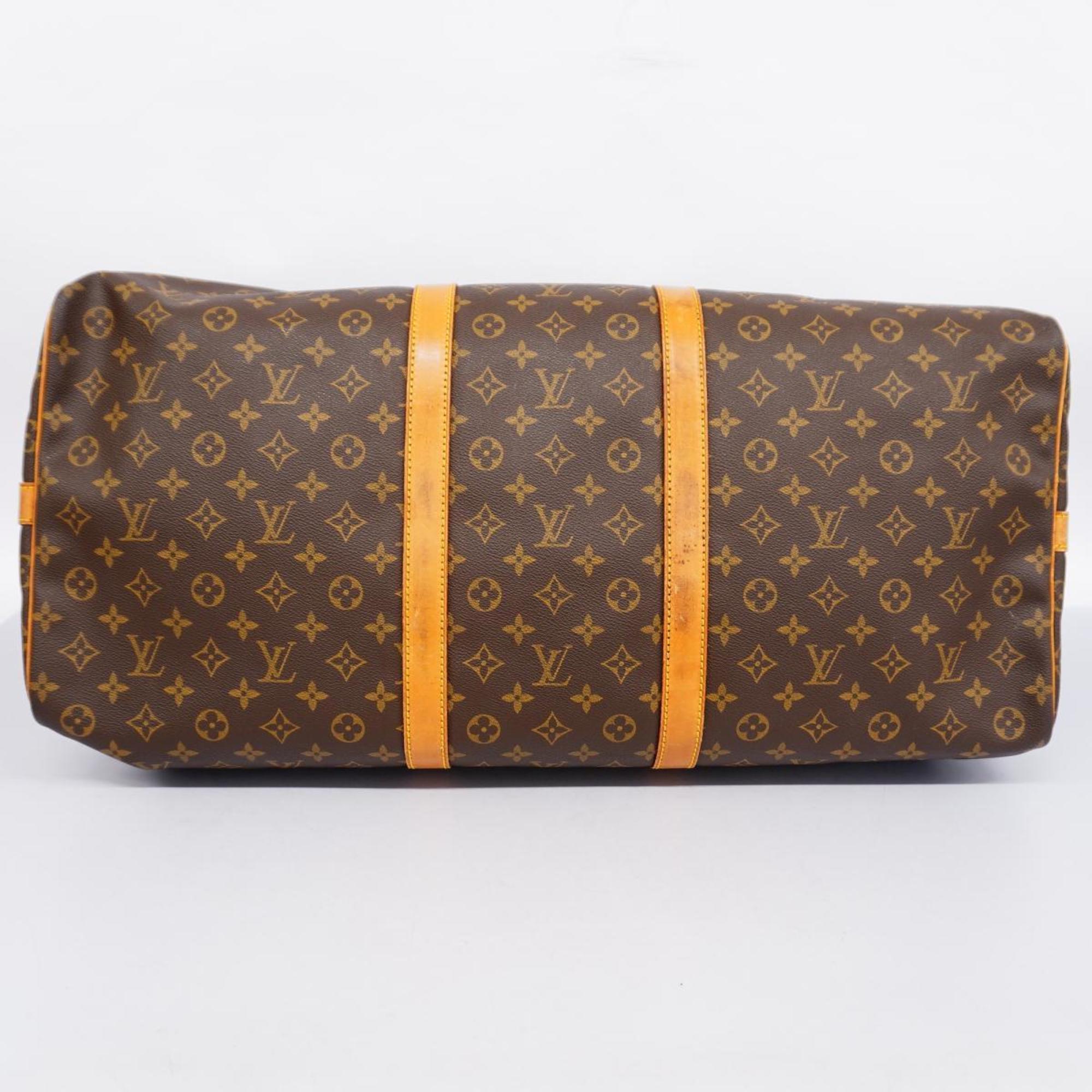 Louis Vuitton Boston Bag Monogram Keepall Bandouliere 60 M41412 Brown Men's Women's