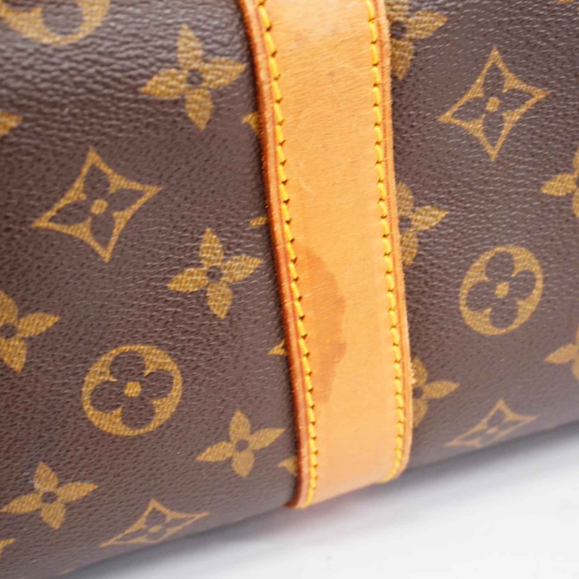 Louis Vuitton Boston Bag Monogram Keepall Bandouliere 60 M41412 Brown Men's Women's