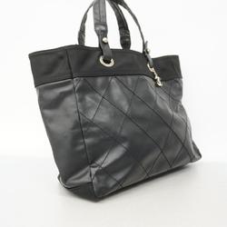 Chanel Tote Bag Paris Biarritz Canvas Black Women's