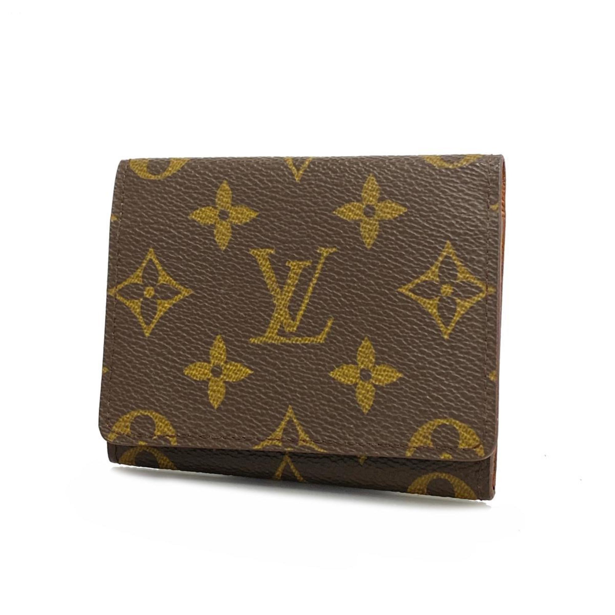 Louis Vuitton Business Card Holder Monogram Envelope Carte de Visite M62920 Brown Men's Women's