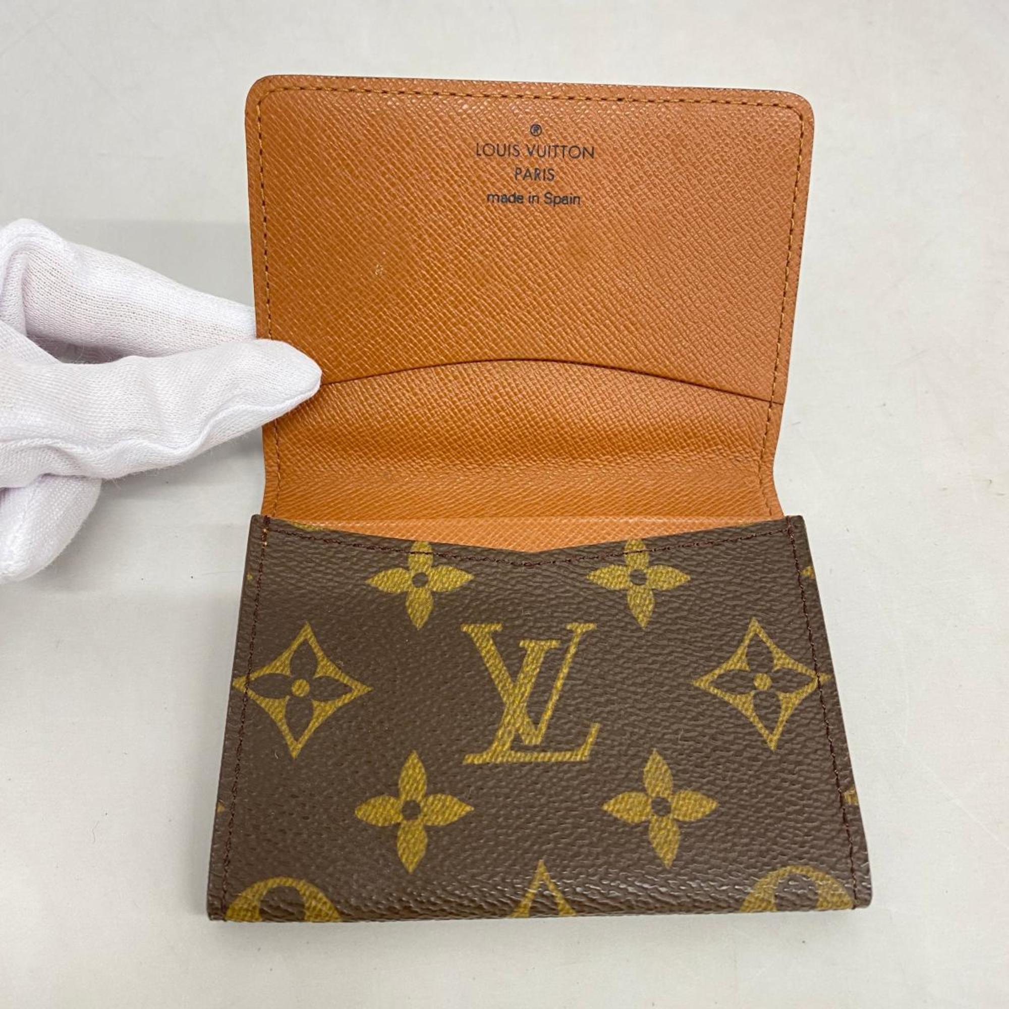 Louis Vuitton Business Card Holder Monogram Envelope Carte de Visite M62920 Brown Men's Women's