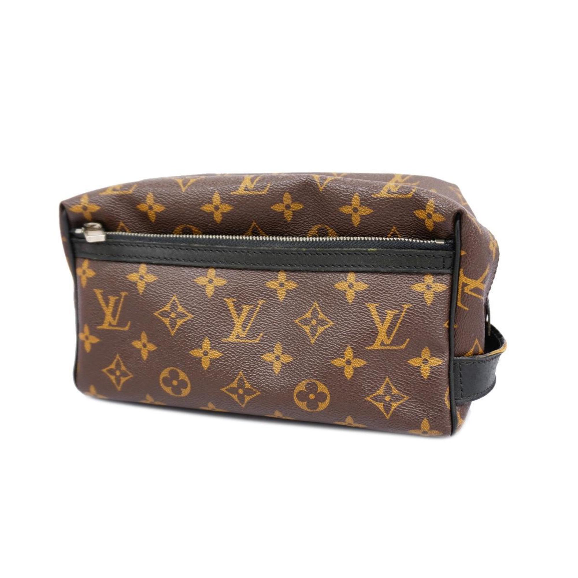 Louis Vuitton Pouch Monogram Macassar True Toilette M40378 Brown Black Men's