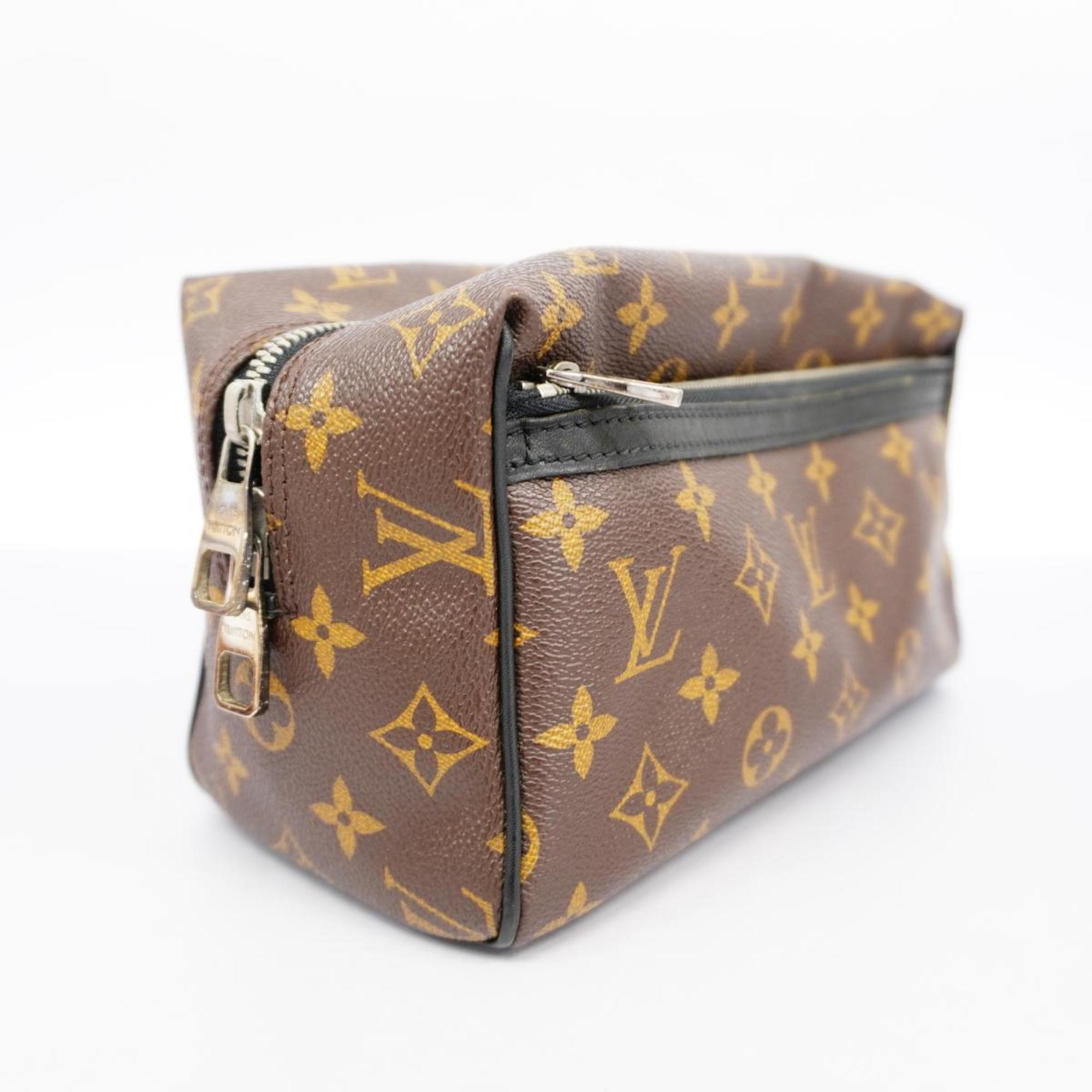 Louis Vuitton Pouch Monogram Macassar True Toilette M40378 Brown Black Men's