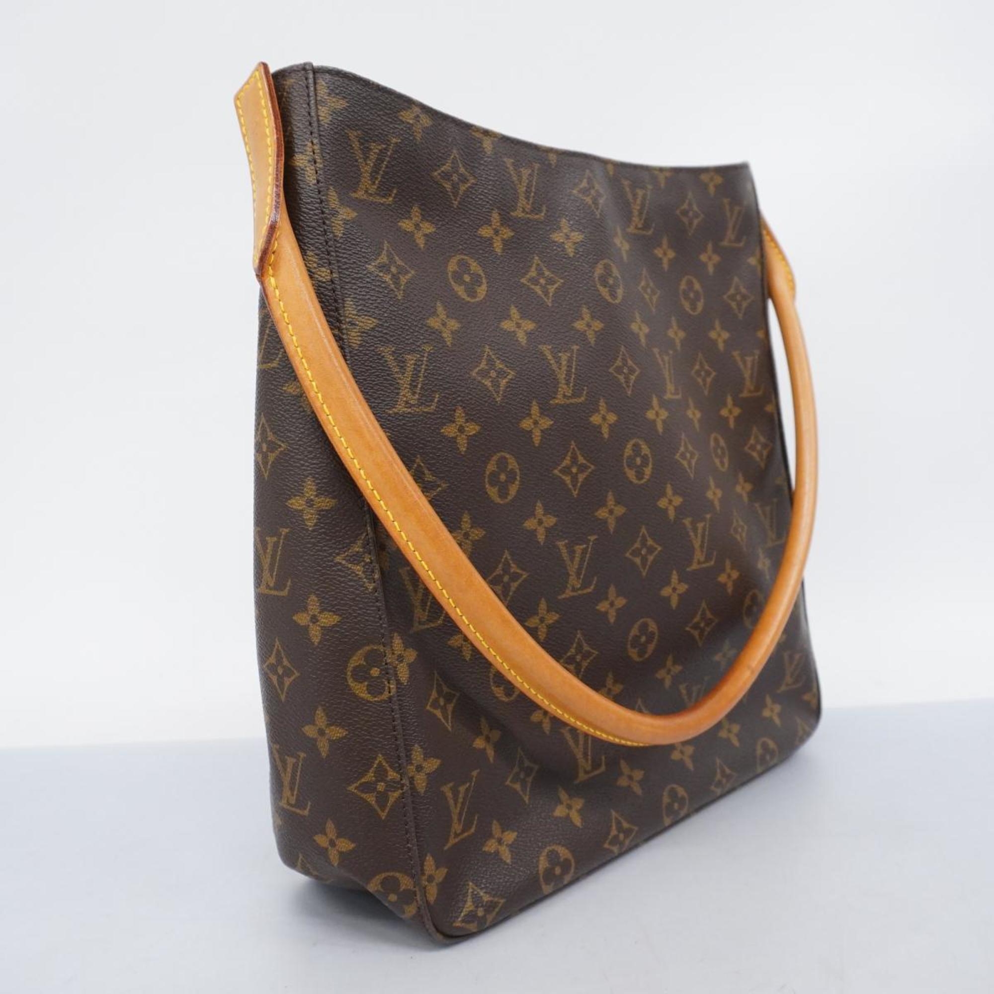 Louis Vuitton Shoulder Bag Monogram Looping GM M51145 Brown Ladies